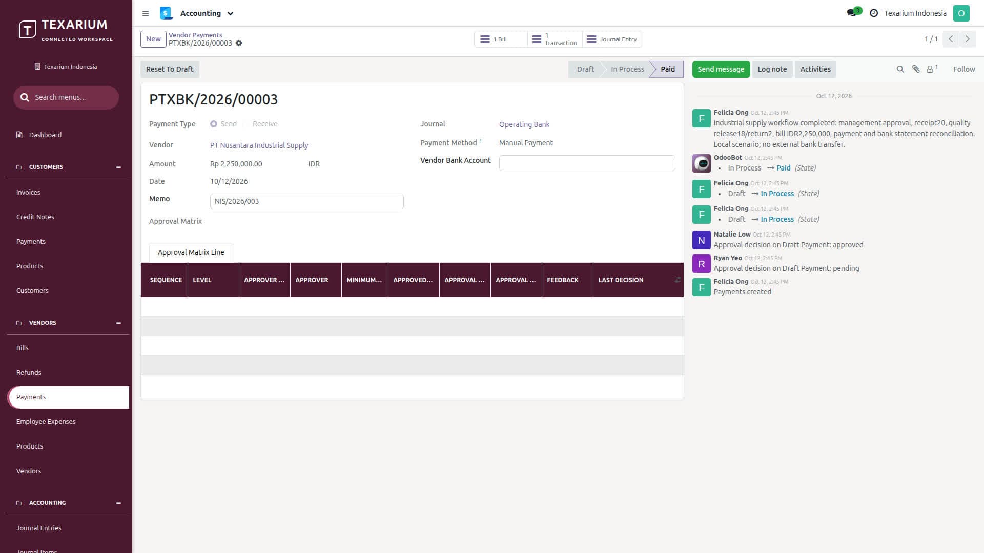 Texarium · Inventory & Quality Control application preview